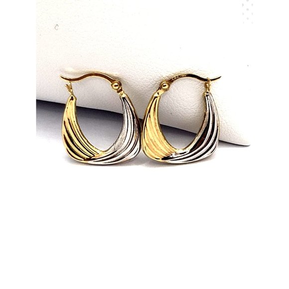 14K REAL GOLD Hollow Super Light Hoop Earrings - Picture 9 of 11